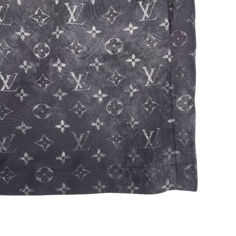 ルイ・ヴィトン LOUIS VUITTON レザーストラップモノグラムクラウドドレス FODS89 ブラック シルク レディース ワンピース
