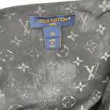ルイ・ヴィトン LOUIS VUITTON レザーストラップモノグラムクラウドドレス FODS89 ブラック シルク レディース ワンピース