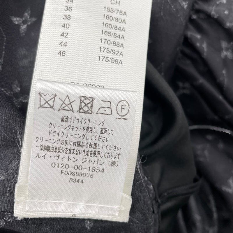 ルイ・ヴィトン LOUIS VUITTON レザーストラップモノグラムクラウドドレス FODS89 ブラック シルク レディース ワンピース