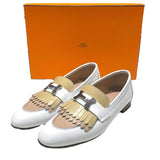 エルメス HERMES ロワイヤルコンスタンスローファー ホワイト レディース ローファー
