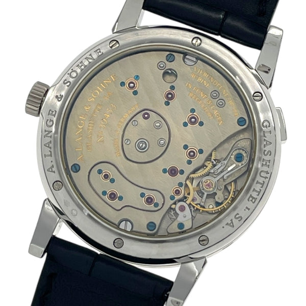 ランゲ＆ゾーネ A.LANGE&SOHNE ランゲ1 ムーンフェイズ 109.025 シルバー Pt950/純正ベルト/純正尾錠 メンズ 腕時計