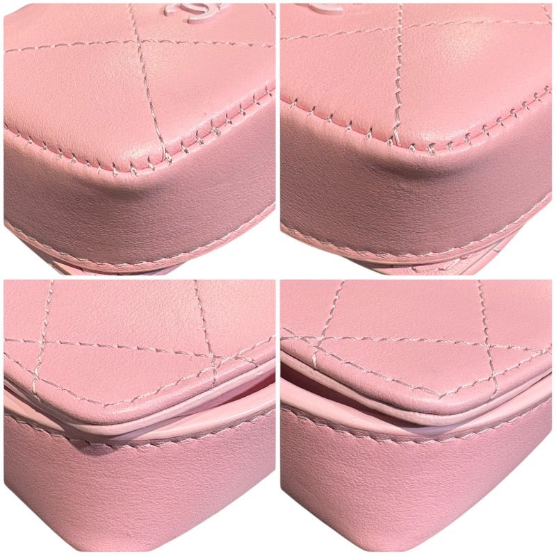 人気モデル✨CHANEL マトラッセ レザー コインケース ピンク CHANEL シャネル マトラッセ ピンク コインケース 小銭入れ