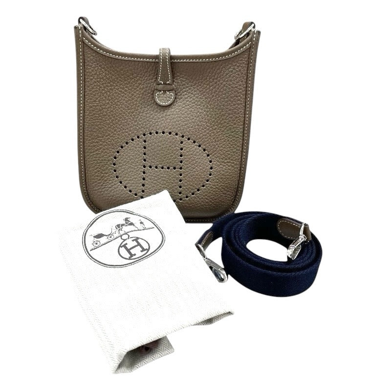 エルメス HERMES エヴリンTPM U刻 エトゥープ　シルバー金具 牛革 トリヨン レディース ショルダーバッグ
