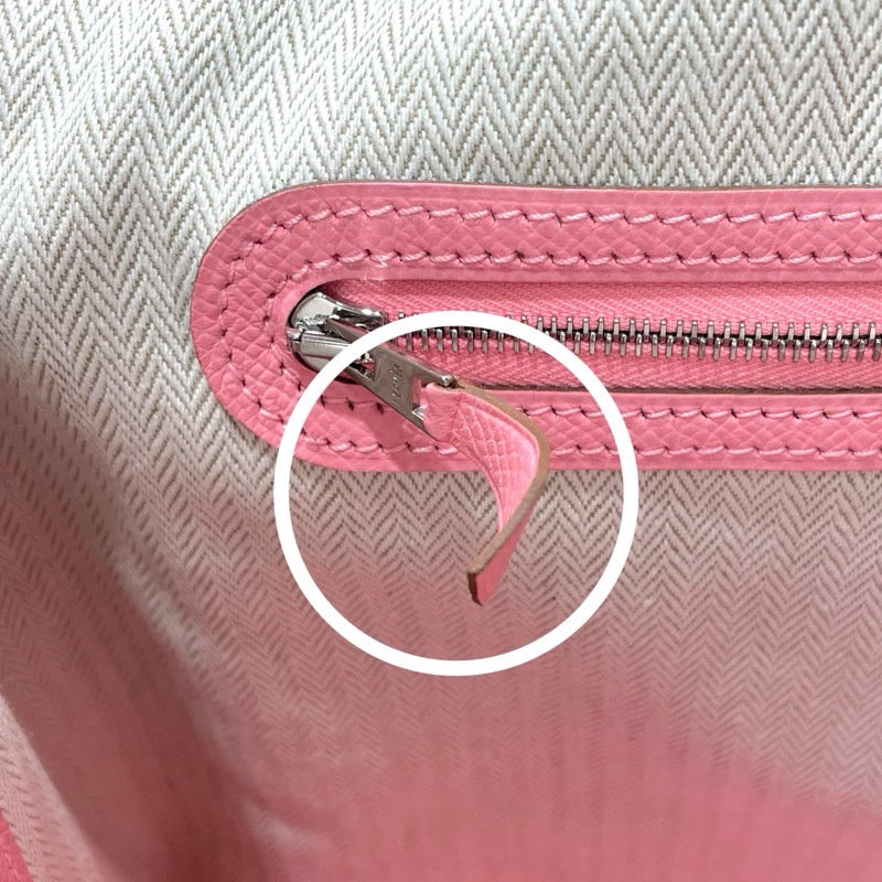 エルメス HERMES ガーデンパーティPM U刻 ローズコンフェッティ　シルバー金具 エプソン レディース ハンドバッグ