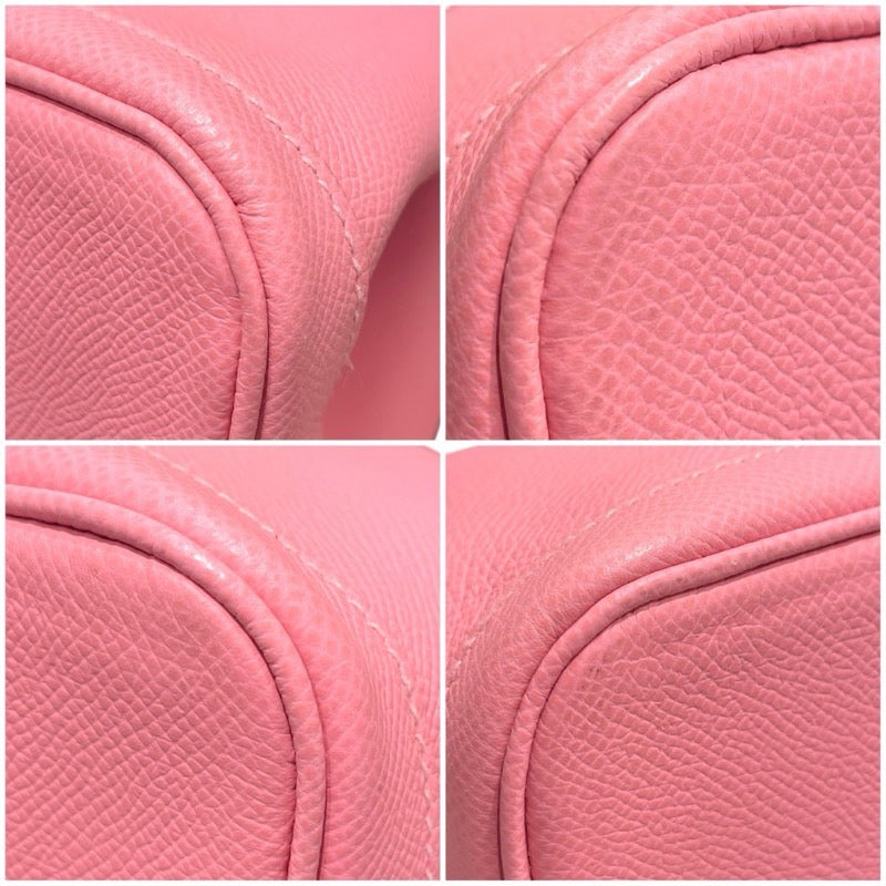 エルメス HERMES ガーデンパーティPM U刻 ローズコンフェッティ　シルバー金具 エプソン レディース ハンドバッグ