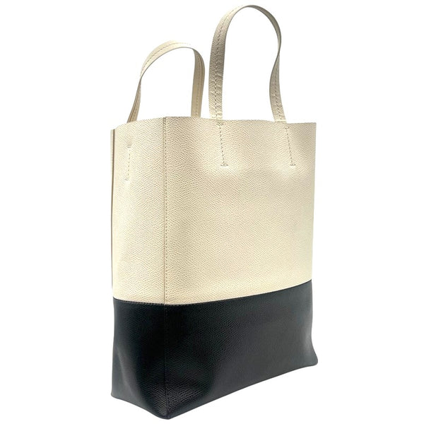 セリーヌ CELINE バーティカルカバ スモール ブラック×ホワイト レザー レディース ハンドバッグ