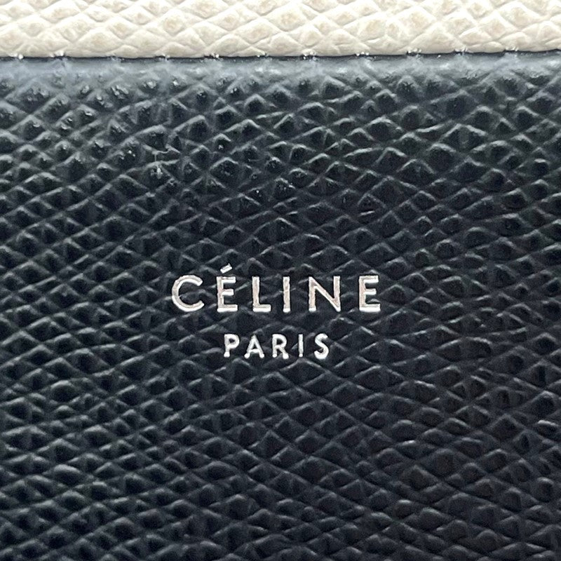 セリーヌ CELINE バーティカルカバ スモール ブラック×ホワイト レザー レディース ハンドバッグ