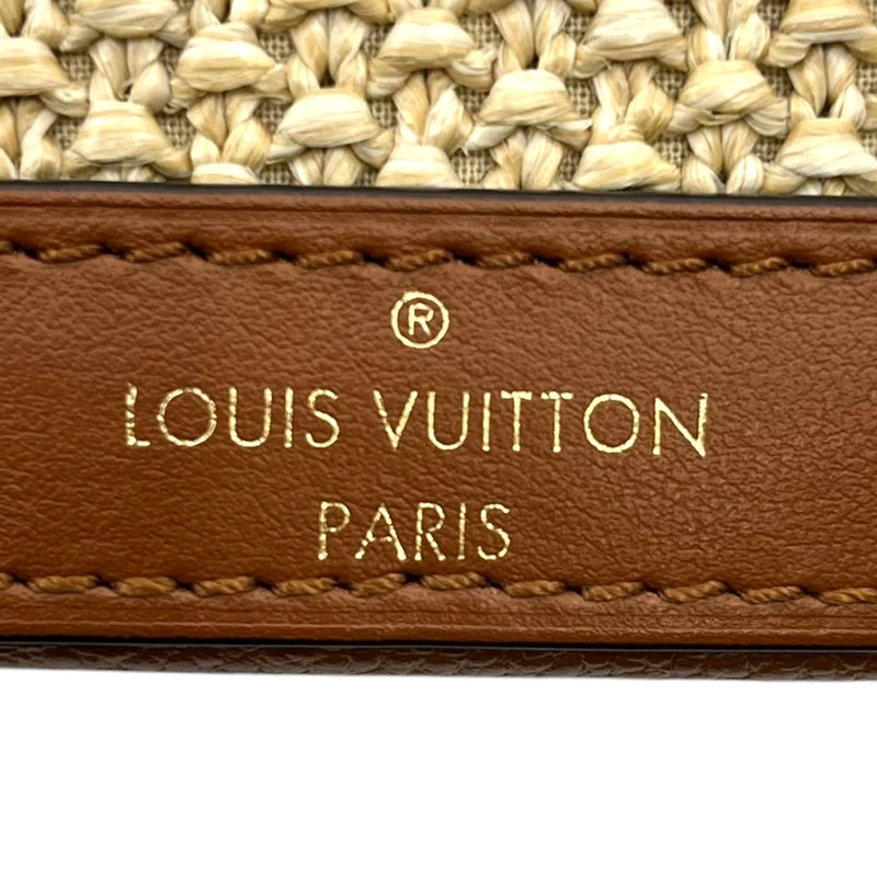 ルイ・ヴィトン LOUIS VUITTON プティ・バケット M59962 キャラメル レザー/ニットラフィア レディース ハンドバッグ