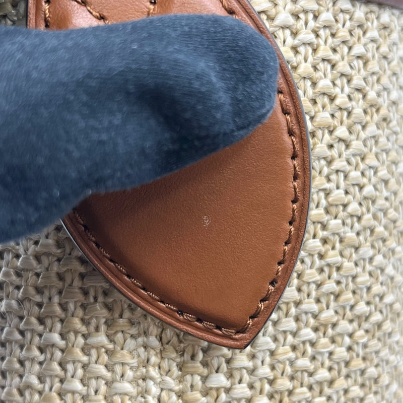 ルイ・ヴィトン LOUIS VUITTON プティ・バケット M59962 キャラメル レザー/ニットラフィア レディース ハンドバッグ