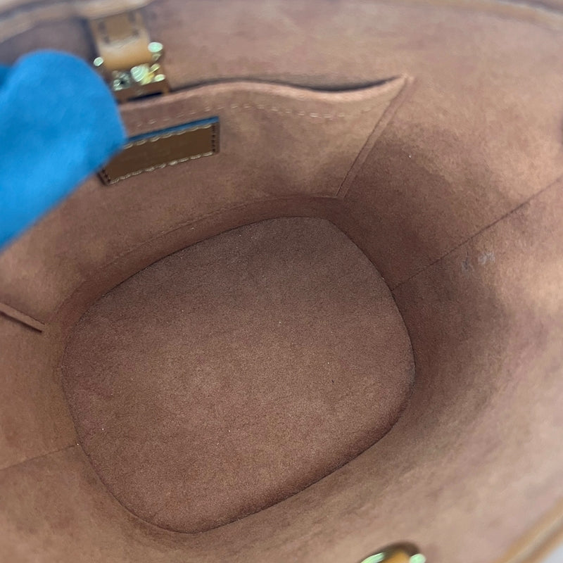 ルイ・ヴィトン LOUIS VUITTON プティ・バケット M59962 キャラメル レザー/ニットラフィア レディース ハンドバッグ