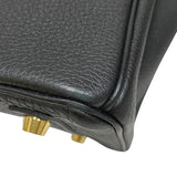 エルメス HERMES バーキン25 A刻 ブラック ゴールド金具 トゴ レディース ハンドバッグ