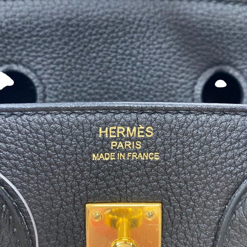 エルメス HERMES バーキン25 A刻 ブラック ゴールド金具 トゴ レディース ハンドバッグ