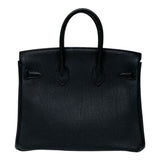 エルメス HERMES バーキン25 A刻 ブラック ゴールド金具 トゴ レディース ハンドバッグ