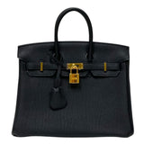 エルメス HERMES バーキン25 A刻 ブラック ゴールド金具 トゴ レディース ハンドバッグ