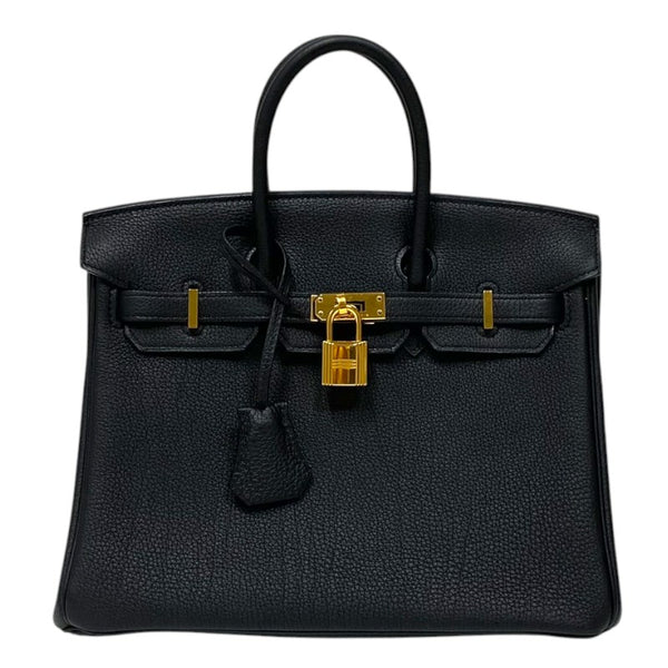 エルメス HERMES バーキン25 A刻 ブラック ゴールド金具 トゴ レディース ハンドバッグ