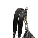 シャネル CHANEL チェーン ショルダー ブラック×シルバー金具 ラムレザー レディース ショルダーバッグ