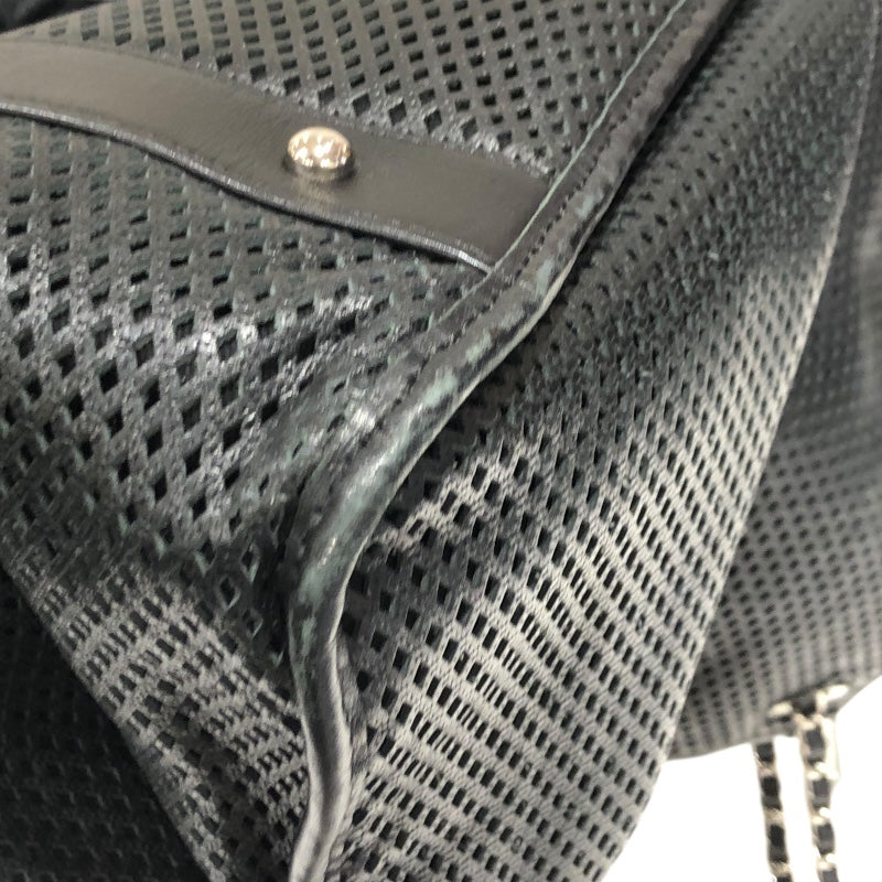 シャネル CHANEL チェーン ショルダー ブラック×シルバー金具 ラムレザー レディース ショルダーバッグ