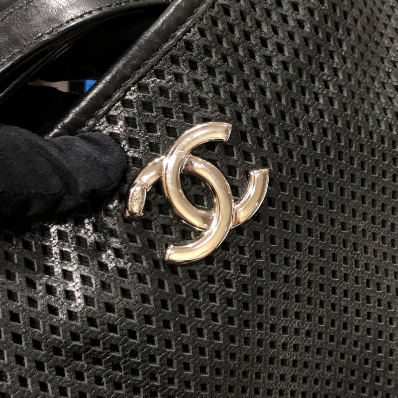 シャネル CHANEL チェーン ショルダー ブラック×シルバー金具 ラムレザー レディース ショルダーバッグ