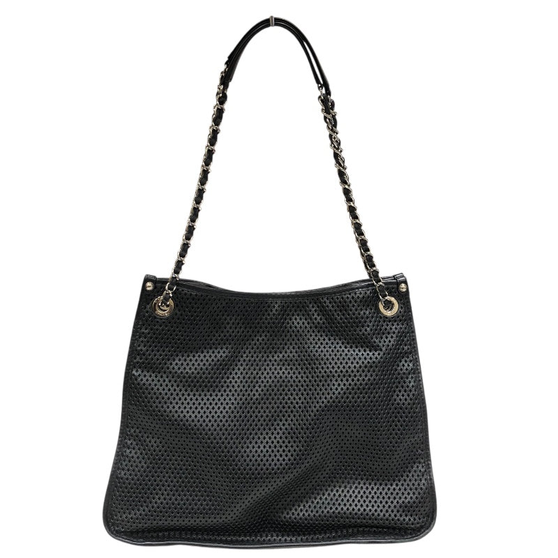 シャネル CHANEL チェーン ショルダー ブラック×シルバー金具 ラムレザー レディース ショルダーバッグ