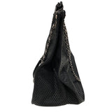 シャネル CHANEL チェーン ショルダー ブラック×シルバー金具 ラムレザー レディース ショルダーバッグ