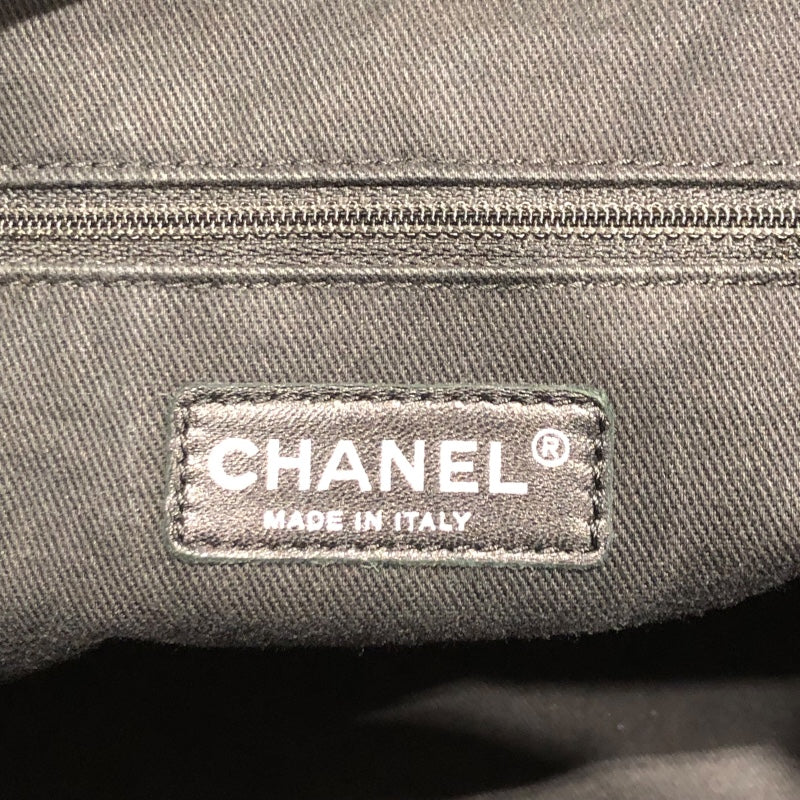 シャネル CHANEL チェーン ショルダー ブラック×シルバー金具 ラムレザー レディース ショルダーバッグ