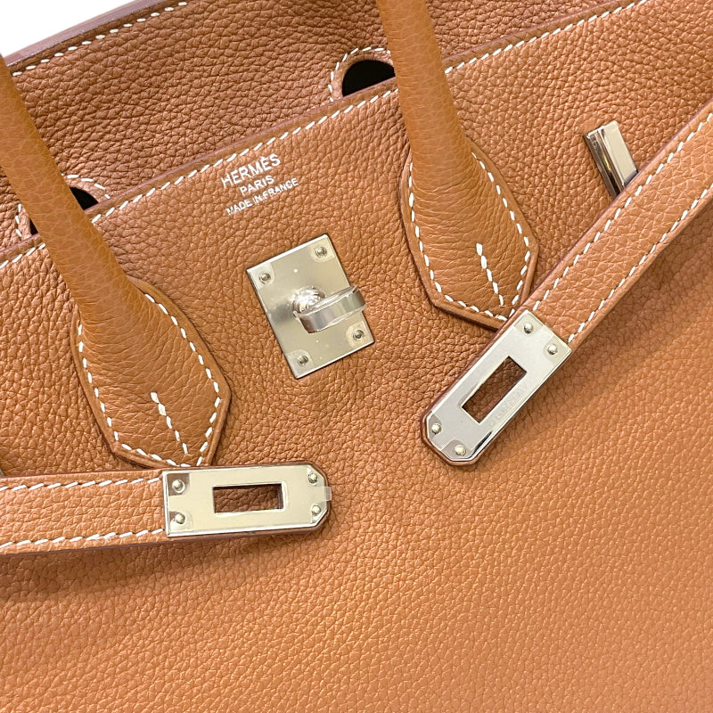 エルメス HERMES バーキン25 Z刻印 ゴールド シルバー金具 トゴ レディース ハンドバッグ