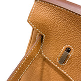 エルメス HERMES バーキン25 Z刻印 ゴールド シルバー金具 トゴ レディース ハンドバッグ