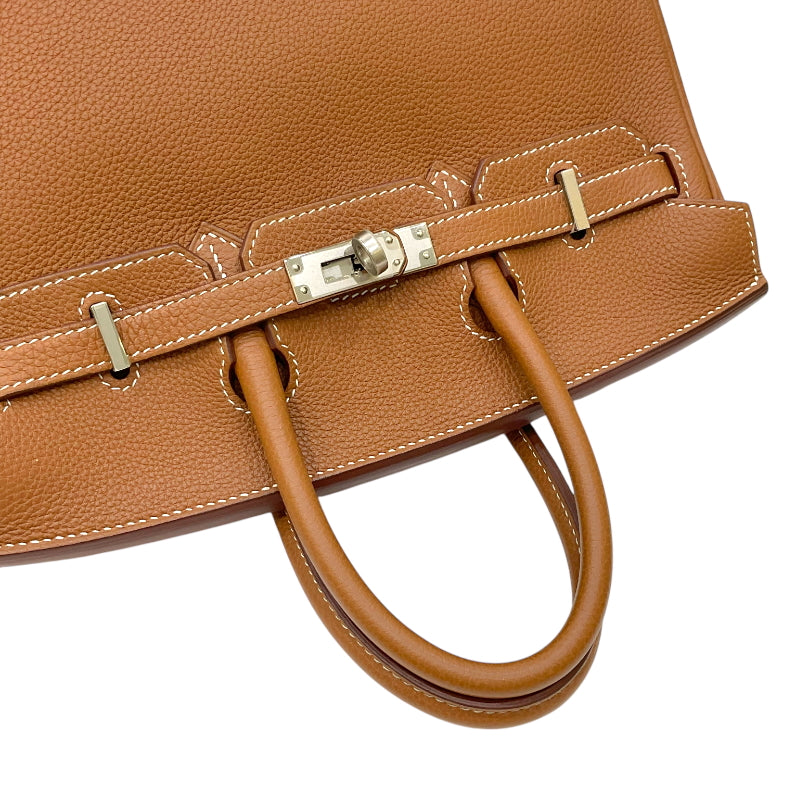 エルメス HERMES バーキン25 Z刻印 ゴールド シルバー金具 トゴ レディース ハンドバッグ