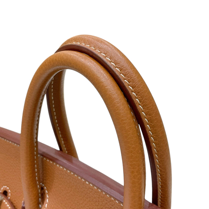 エルメス HERMES バーキン25 Z刻印 ゴールド シルバー金具 トゴ レディース ハンドバッグ
