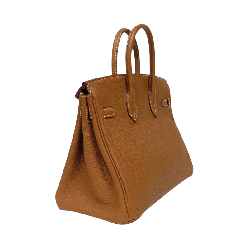 エルメス HERMES バーキン25 Z刻印 ゴールド シルバー金具 トゴ レディース ハンドバッグ