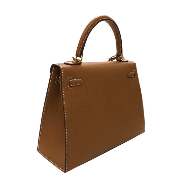 エルメス HERMES ケリー25 外縫い Ｗ刻 ゴールド ゴールド金具 エプソン レディース ハンドバッグ