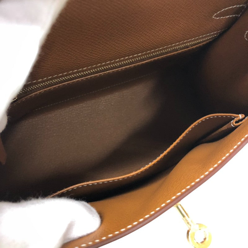 エルメス HERMES ケリー25 外縫い Ｗ刻 ゴールド ゴールド金具 エプソン レディース ハンドバッグ