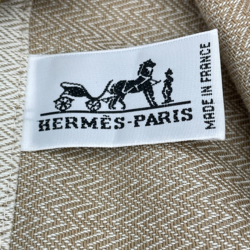 エルメス HERMES アリーヌMM エクリュ/オレンジ トワル・レザー レディース ショルダーバッグ