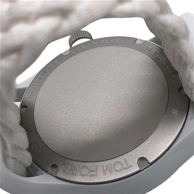 トムフォード TOM FORD N.002 オーシャンプラスチック TFT002024 ホワイト×SV金具 プラスチック メンズ 腕時計