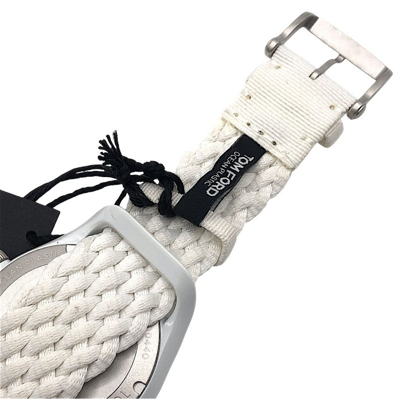 トムフォード TOM FORD N.002 オーシャンプラスチック TFT002024 ホワイト×SV金具 プラスチック メンズ 腕時計