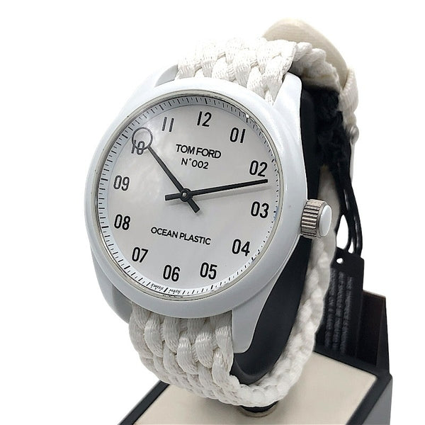 トムフォード TOM FORD N.002 オーシャンプラスチック TFT002024 ホワイト×SV金具 プラスチック メンズ 腕時計
