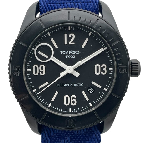 トムフォード TOM FORD N.002 オーシャンプラスチック TFT002027 ブラック プラスチック 自動巻き メンズ 腕時計