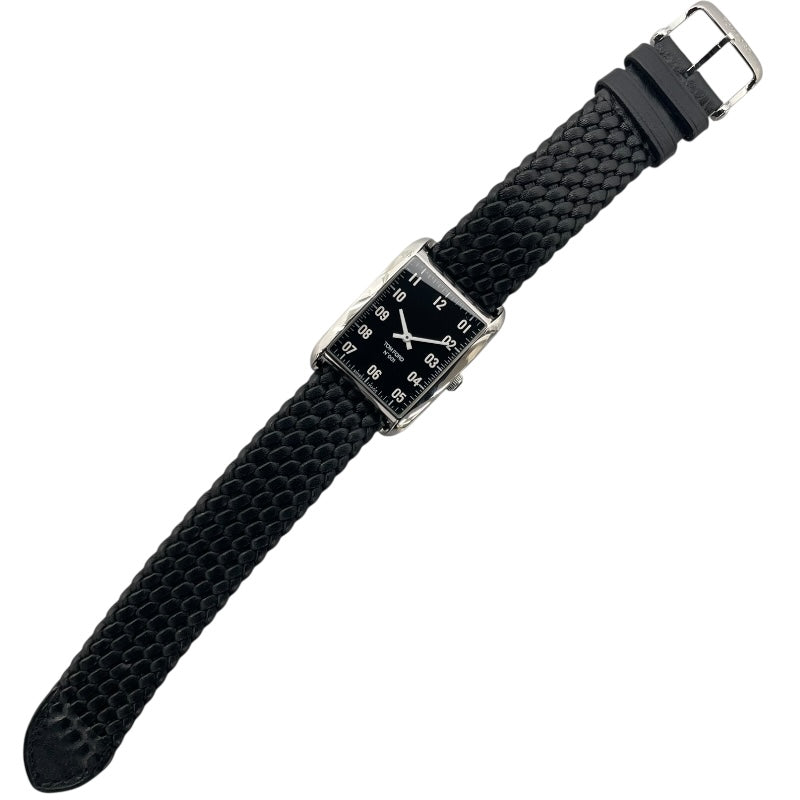トムフォード TOM FORD No.001 レクタンギュラ― TFT001003 ブラック ステンレススチール メンズ 腕時計