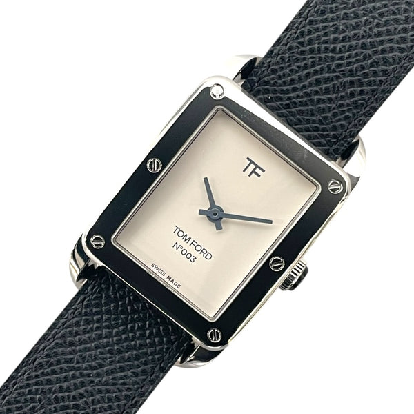 トムフォード TOM FORD N.003  TFT003002 ホワイト ステンレススチール メンズ 腕時計