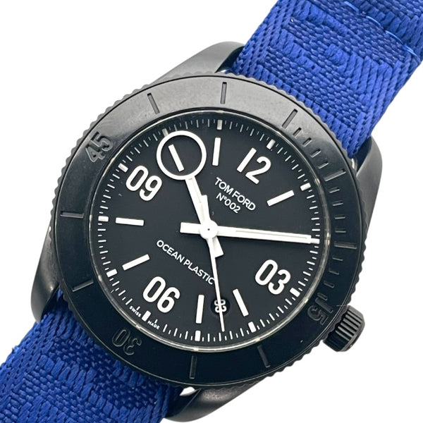 トムフォード TOM FORD N.002 オーシャンプラスチック TFT002027 ブラック プラスチック メンズ 腕時計