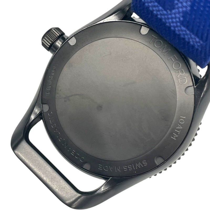トムフォード TOM FORD N.002 オーシャンプラスチック TFT002027 ブラック プラスチック メンズ 腕時計