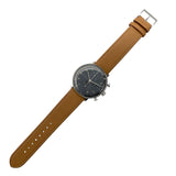 ユンハンス JUNGHANS マックスビル クロノスコープ 27/4501.01 ブラック SS/革ベルト メンズ 腕時計