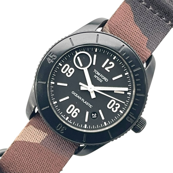 トムフォード TOM FORD N.002 オーシャンプラスチック TFT002027 ブラック プラスチック メンズ 腕時計
