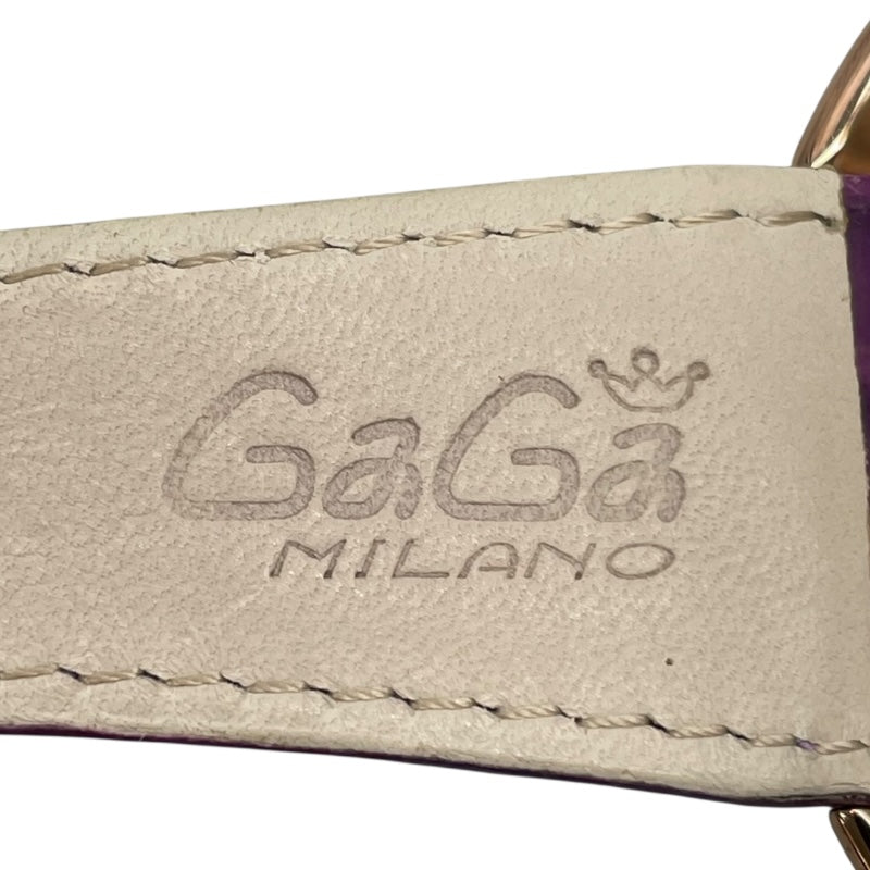ガガ・ミラノ GaGa MILANO マヌアーレシン 5091.02 パープル GP クオーツ ユニセックス 腕時計