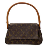 ルイ・ヴィトン LOUIS VUITTON ミニ・ルーピング M51147 ブラウン モノグラム・キャンバス レディース ハンドバッグ