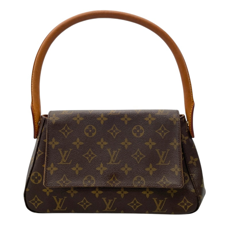 ルイ・ヴィトン LOUIS VUITTON ミニ・ルーピング M51147 ブラウン モノグラム・キャンバス レディース ハンドバッグ