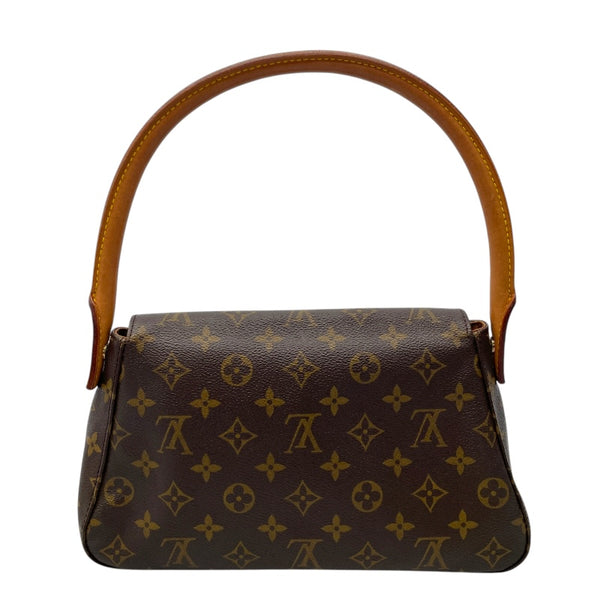 ルイ・ヴィトン LOUIS VUITTON ミニ・ルーピング M51147 ブラウン モノグラム・キャンバス レディース ハンドバッグ
