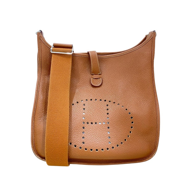 【美品】 HERMES エルメス エヴリン バングル エルメス HERMES エヴリン3GM T刻 ゴールド/SV金具 トリヨン