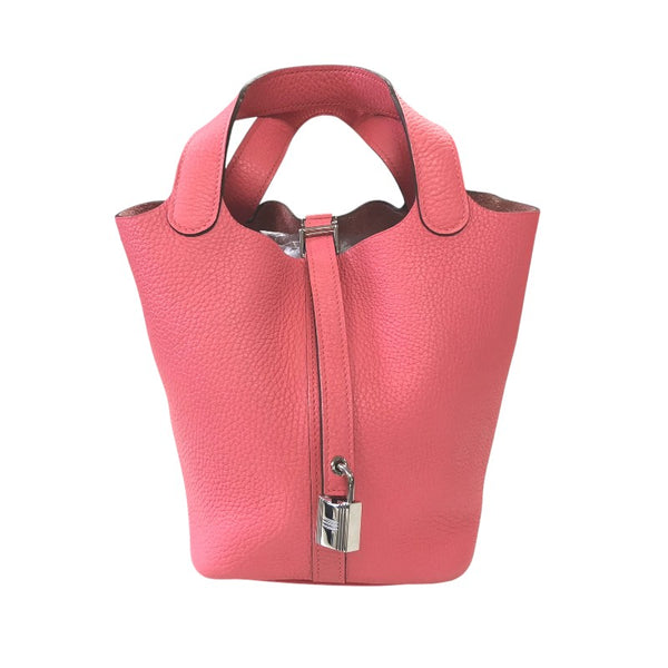 エルメス HERMES ピコタンロックPM A刻 ローズアザレ シルバー金具 トリヨン レディース ハンドバッグ