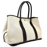 エルメス HERMES ガーデンパーティーPM □I刻 ベージュ×ブラウン シルバー金具 トワル/ブッフル ユニセックス トートバッグ